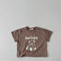 Three-color Infant Toddler Cartoon Bear Top Short-sleeved Casual T-shirt