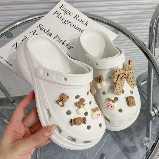 New Style Cave Shoes Accessories Shoes Flower Diy Bow Decoration