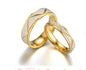 Titanium steel couple ring 24K gold stainless steel ring