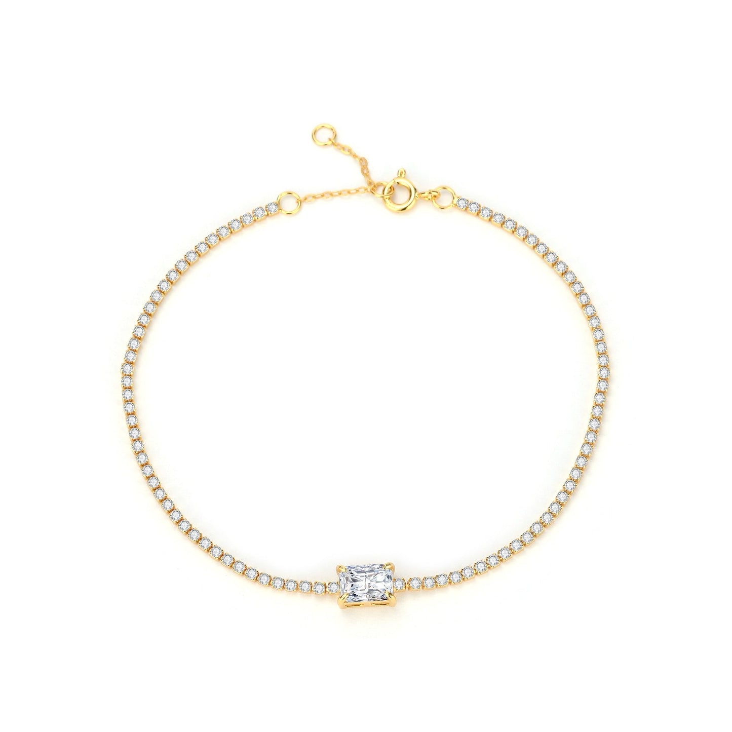 Diamond encrusted Bracelet Made Of S925 Sterling Silver  Fully Set With Zirconia