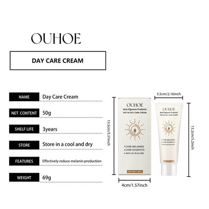 Ouhoe 50g Spf50 Sunblock Cream Whitening Skin Summer Outdoor Sun Block Reduce Redness Anti Uv Moisturizer Oil Control Sunscreen