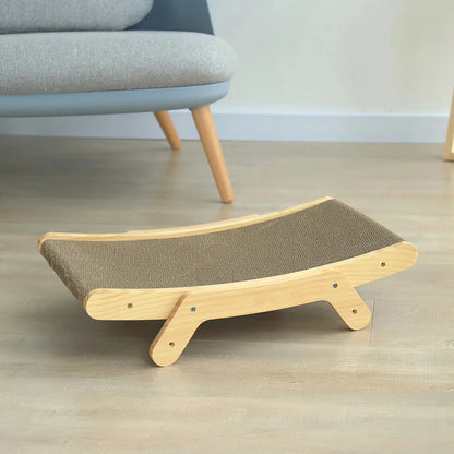 Cat Scratcher Cardboard With Solid Wooden Frame Kitten Scrapers Scratching Bed Reversible Pet Furniture For Cats 5 in 1 Toys