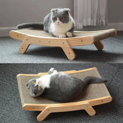 Cat Scratcher Cardboard With Solid Wooden Frame Kitten Scrapers Scratching Bed Reversible Pet Furniture For Cats 5 in 1 Toys