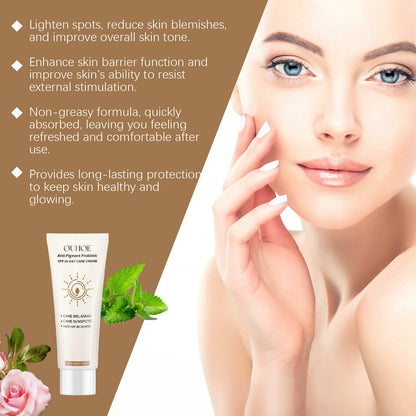 Ouhoe 50g Spf50 Sunblock Cream Whitening Skin Summer Outdoor Sun Block Reduce Redness Anti Uv Moisturizer Oil Control Sunscreen