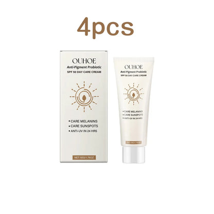 Ouhoe 50g Spf50 Sunblock Cream Whitening Skin Summer Outdoor Sun Block Reduce Redness Anti Uv Moisturizer Oil Control Sunscreen