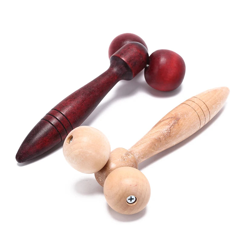 Wooden Eye Face Roller Health Care Massager Primary Wood Color Relaxing Neck Chin Slimming Face-lift Massage Tool
