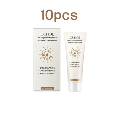 Ouhoe 50g Spf50 Sunblock Cream Whitening Skin Summer Outdoor Sun Block Reduce Redness Anti Uv Moisturizer Oil Control Sunscreen