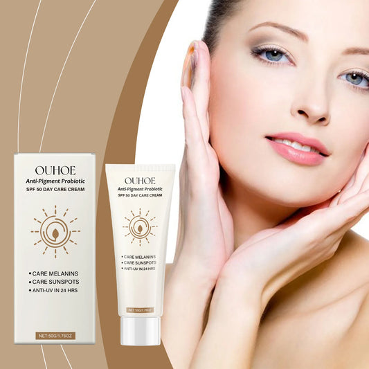 Ouhoe 50g Spf50 Sunblock Cream Whitening Skin Summer Outdoor Sun Block Reduce Redness Anti Uv Moisturizer Oil Control Sunscreen