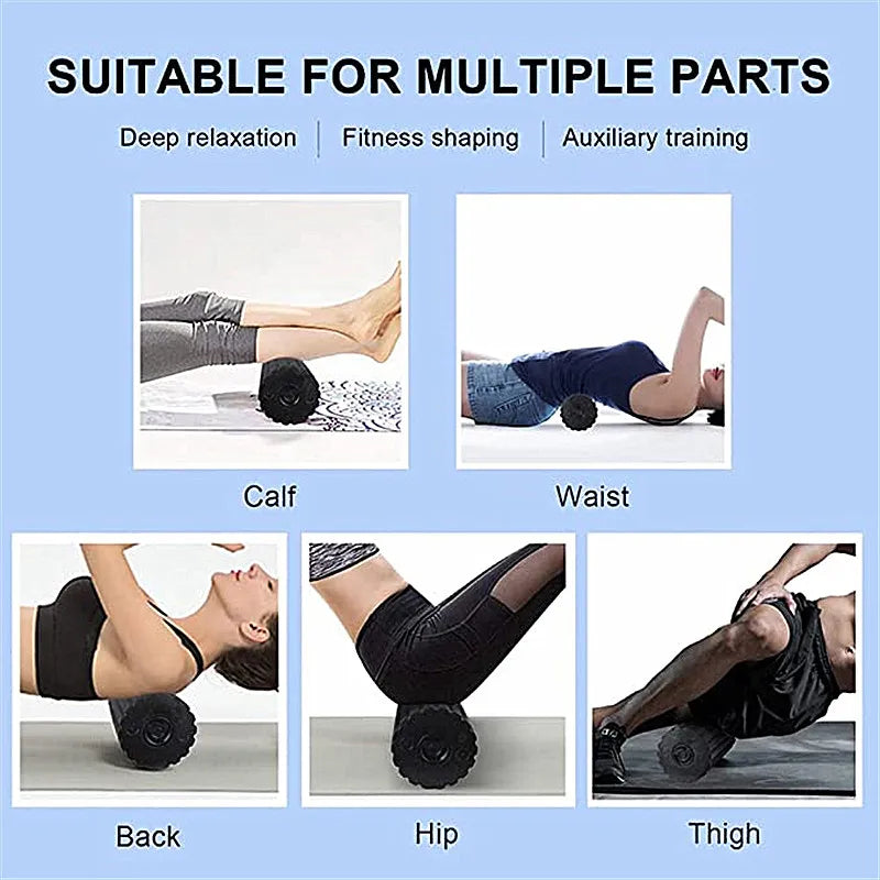 Foam Shaft Vibration Massage Roller – 5 Speeds Deep Tissue Muscle Relaxation