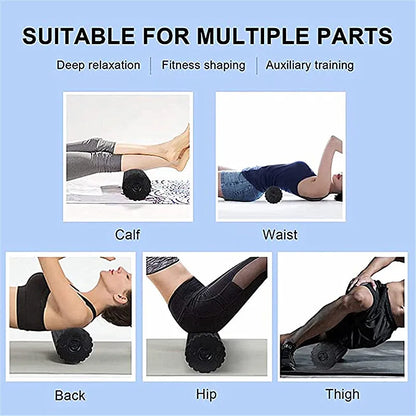 Foam Shaft Vibration Massage Roller – 5 Speeds Deep Tissue Muscle Relaxation