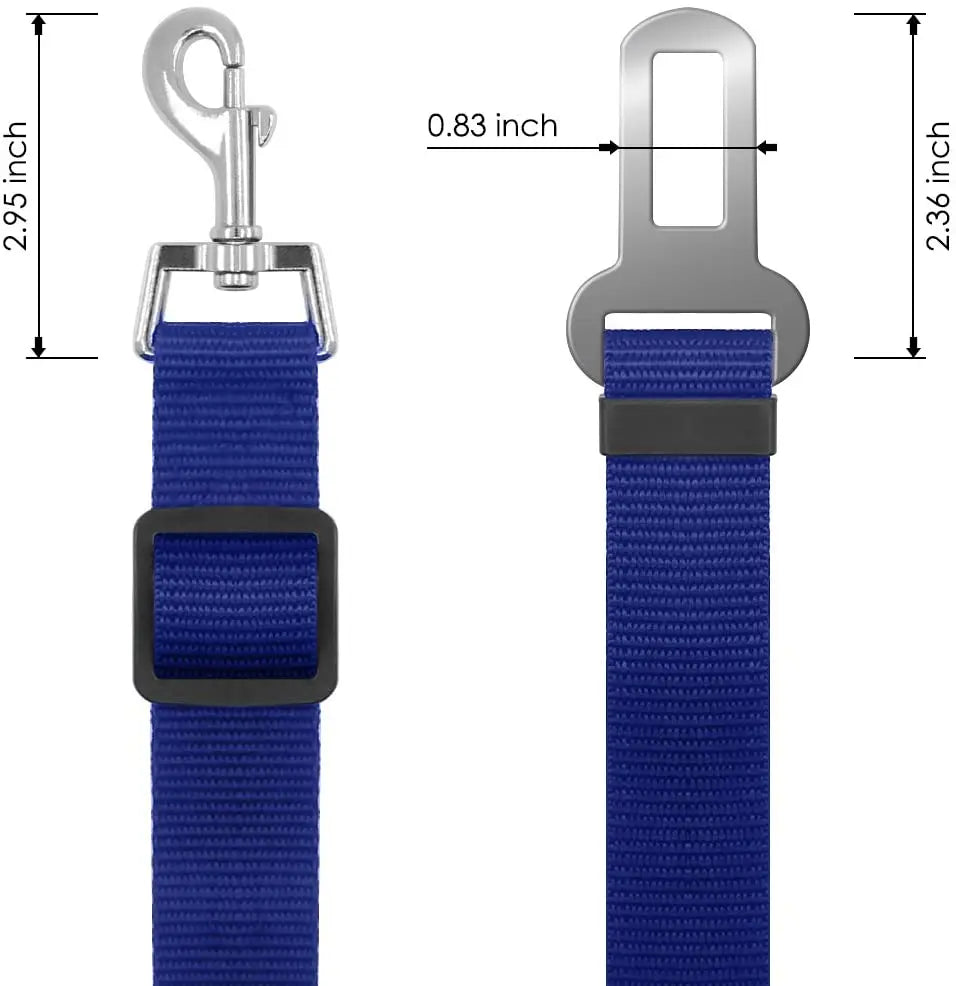 Adjustable Pet Dog Cat Car Seat Belt for Dogs Harness Leash Small Medium Travel Clip French Bulldog Dog Accessories Supplies