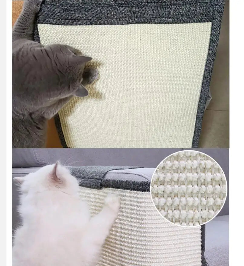 gatos Kitten Scratch Board Pad Sisal Toy Sofa Furniture Protector Cat Claw Care Product Scratcher Paw Pad with Invisible Nail