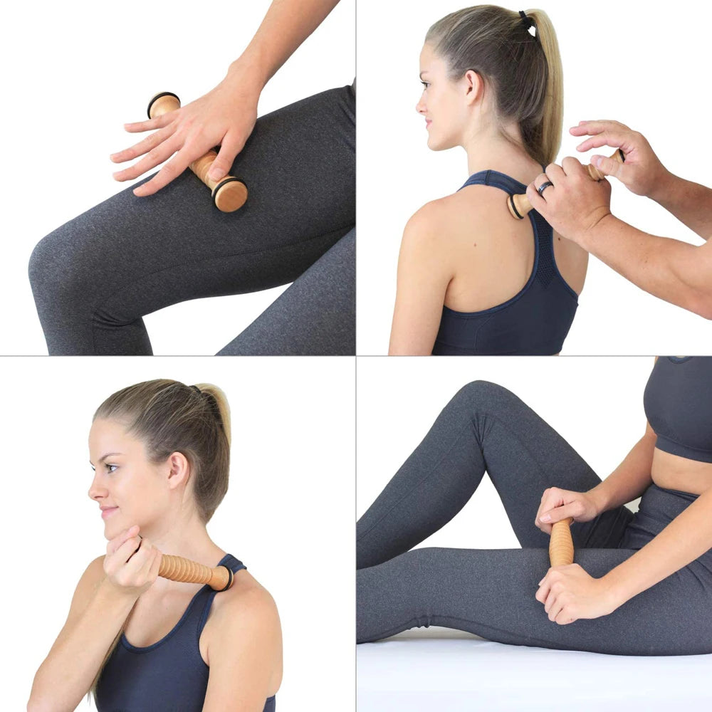 Wooden Foot Massager Roller Reflexology for Stress Fitness Health Care Feet Massager Colorful Massage Roller Pain Relief