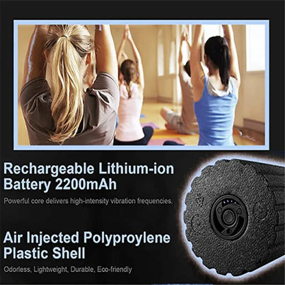 Foam Shaft Vibration Massage Roller – 5 Speeds Deep Tissue Muscle Relaxation
