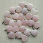 Wholesale 50pcs/lot Assorted heart natural stone charms fashion pendants 20mm for jewelry making Good Quality