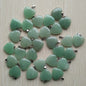 Wholesale 50pcs/lot Assorted heart natural stone charms fashion pendants 20mm for jewelry making Good Quality