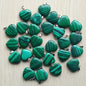 Wholesale 50pcs/lot Assorted heart natural stone charms fashion pendants 20mm for jewelry making Good Quality