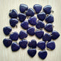 Wholesale 50pcs/lot Assorted heart natural stone charms fashion pendants 20mm for jewelry making Good Quality