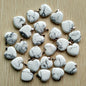 Wholesale 50pcs/lot Assorted heart natural stone charms fashion pendants 20mm for jewelry making Good Quality