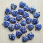 Wholesale 50pcs/lot Assorted heart natural stone charms fashion pendants 20mm for jewelry making Good Quality