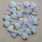 Wholesale 50pcs/lot Assorted heart natural stone charms fashion pendants 20mm for jewelry making Good Quality
