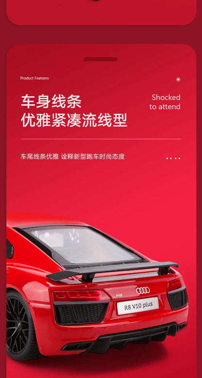 Maisto 1:18 Audi R8 Alloy Retro Car Model Classic Car Model Car Decoration Collection gift