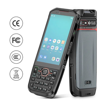 Best Sell Android Handheld Computer RFID/NFC Reader Rugged Keyboard 2D Barcode Scanner PDA for Logistics Storehouse Stock