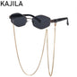 Sexy Small Frame Hexagon Sunglasses Women With Chain 2026 Luxury Brand Designer Punk Sun Glasses For Ladies Shades Gafas De Sol