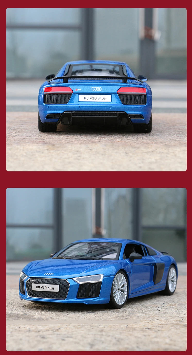 Maisto 1:18 Audi R8 Alloy Retro Car Model Classic Car Model Car Decoration Collection gift