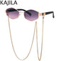 Sexy Small Frame Hexagon Sunglasses Women With Chain 2026 Luxury Brand Designer Punk Sun Glasses For Ladies Shades Gafas De Sol