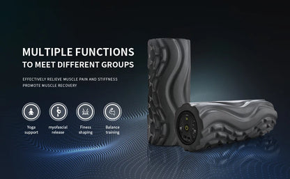 Foam Shaft Vibration Massage Roller – 5 Speeds Deep Tissue Muscle Relaxation