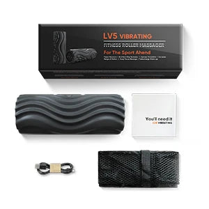 Foam Shaft Vibration Massage Roller – 5 Speeds Deep Tissue Muscle Relaxation