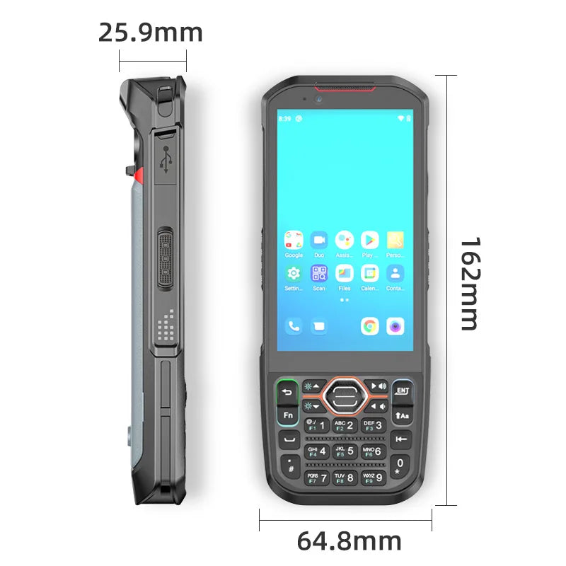 Best Sell Android Handheld Computer RFID/NFC Reader Rugged Keyboard 2D Barcode Scanner PDA for Logistics Storehouse Stock