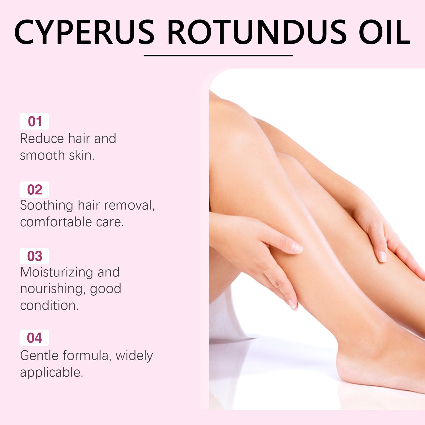 Natural Cyperus Rotundus Oil Hair Removal Depilatory Cleansing Moisturizing Hair Inhibitor Soothing Rejuvenating Armpit Body Oil