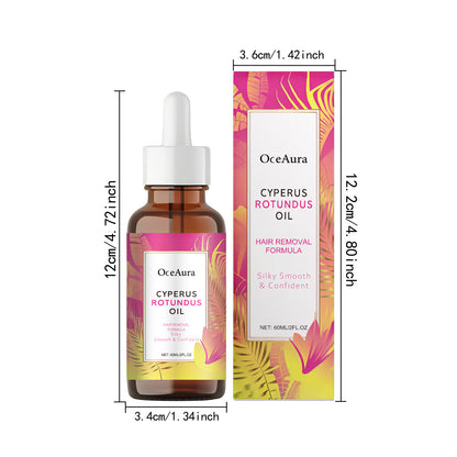 Natural Cyperus Rotundus Oil Hair Removal Depilatory Cleansing Moisturizing Hair Inhibitor Soothing Rejuvenating Armpit Body Oil