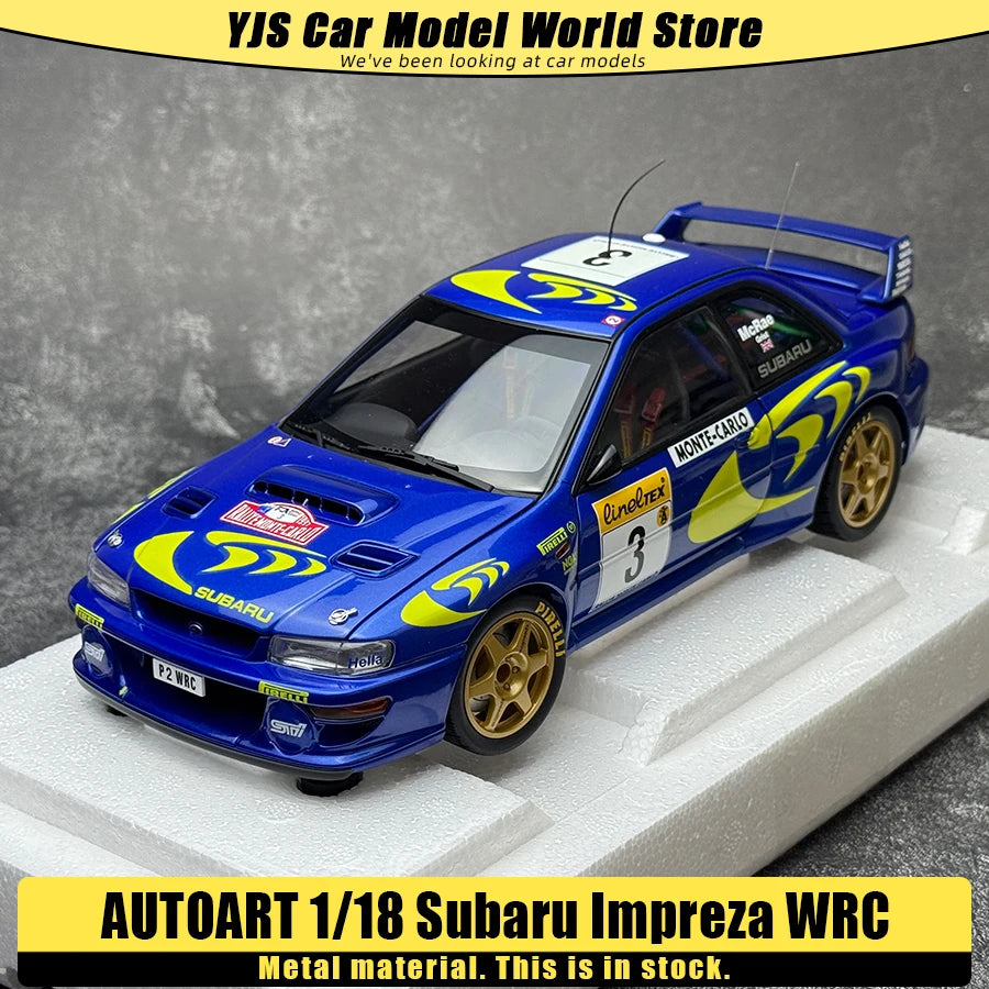 AUTOART Die-cast car model 1/18 Subaru Impreza WRC Rally of Monte Carlo  Static display car models
