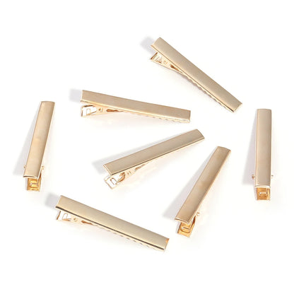 20-50PCS Hair Alligator Clips Metal Single Prong Duck Bill Hair Clips Flat Top with Teeth Curl Clips for Hair Accessories DIY