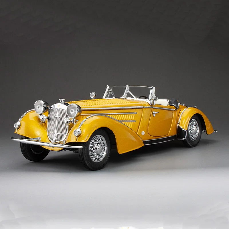 1/18 Scale 1939 Horch Convertible Sports Car Simulation Alloy Car Model Static Display Collectible Toy Gift Souvenir Decoration