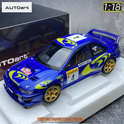 AUTOART Die-cast car model 1/18 Subaru Impreza WRC Rally of Monte Carlo  Static display car models