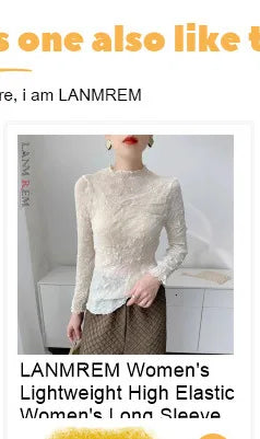 LANMREM New Batwing Sleeve Pleated Women's T-shirt American Style Loose Versatile Chic Round Collar Pullover Tops 2DB6558