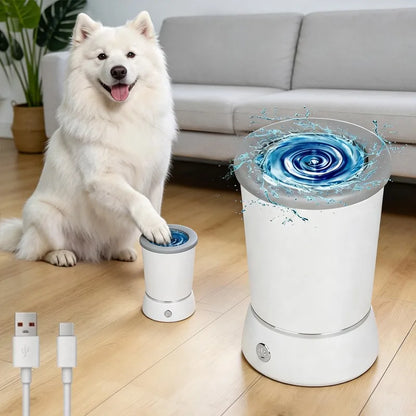 Portable Dog Paw Washer Automatic Cleaner Electric Massager USB Rechargeable for Small To Medium Dogs Cats Paw Cleaner Massager