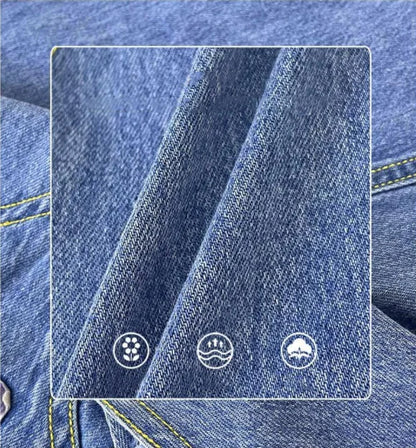 Girls' Fashionable Denim Overalls Medium Big Children's Casual Loose Denim Shorts Korean Style Baby Girl's Denim Overalls Shorts
