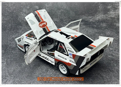 AUTOART 1/18 Audi Sport Quattro S1 Pikes Peak 1987 #1  Racing car model Car model Static ornament Collect Metal material