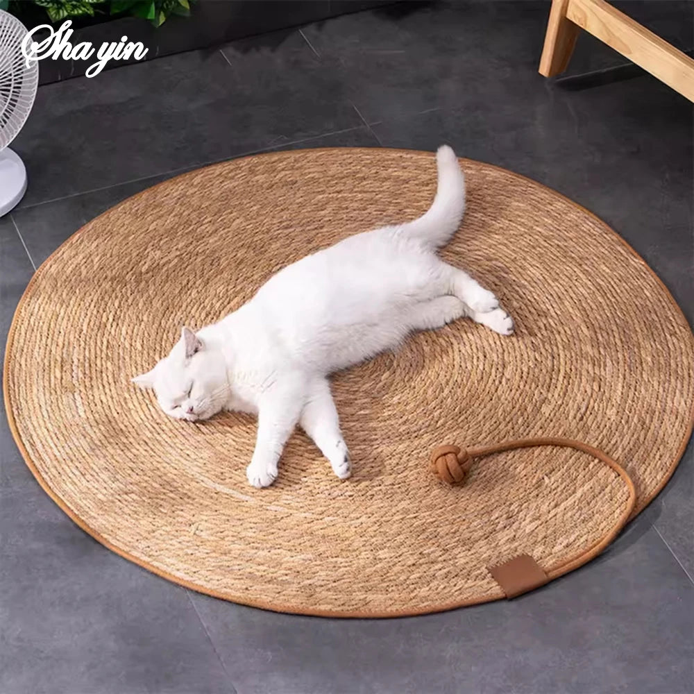 Dog Cat Scratcher Rattan Mat Board Cat Scratch for Sharpen Nails Scraper Cats Tree Cat scratching post Sofa Mats Furniture Protector