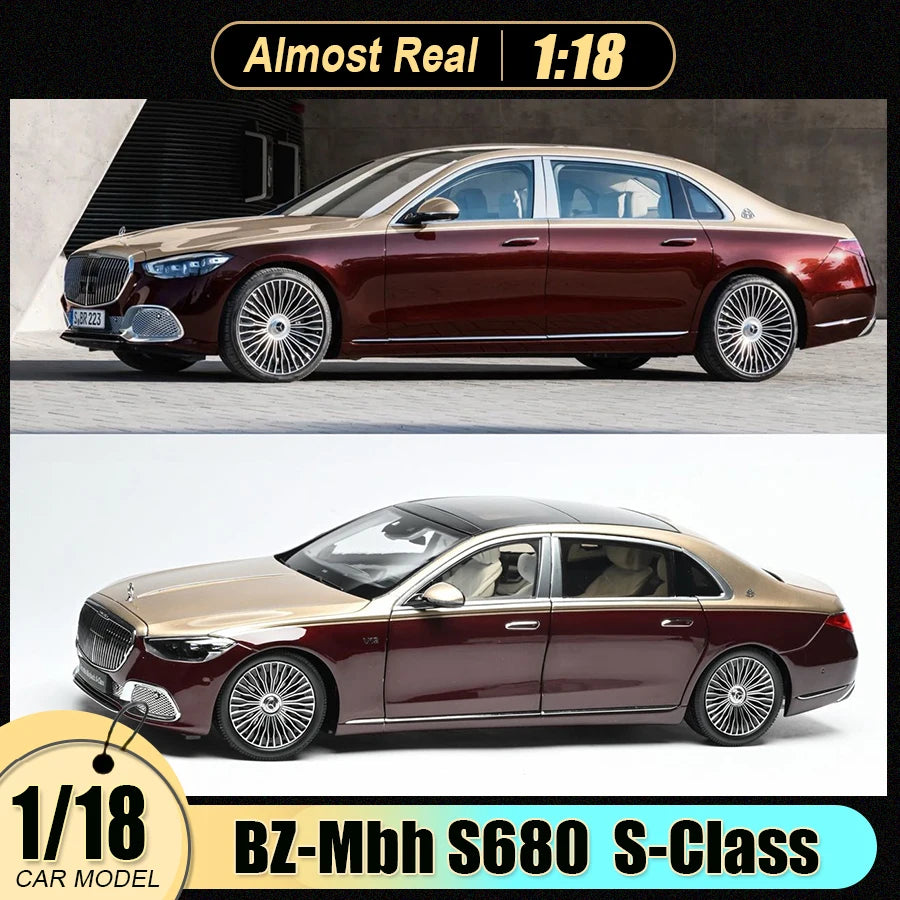 Almost Real model  1:18  BZ-Mbh S680  S-Class Alloy car model display Collection Holiday gift