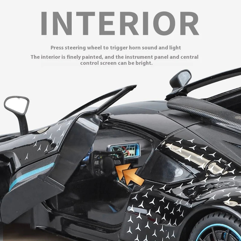Large 1/18 alloy die-cast AMG-ONE sports car model simulation sound and light adult collection gift
