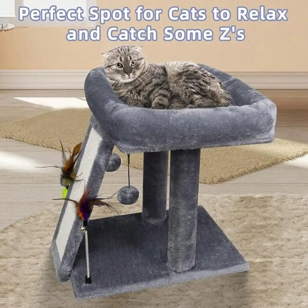 3-In-1 Pet Stairs For Cats & Small Dogs, 6.29 Inch Depth Cat Stairs, Indoor Ladders For High Bed With Soft Plush, 1 Cat Condo Ca