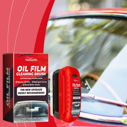 F1204 Car Windshield Oil Film Remover, Windshield Refurbisher, Stain Remover And Cleaning Brush