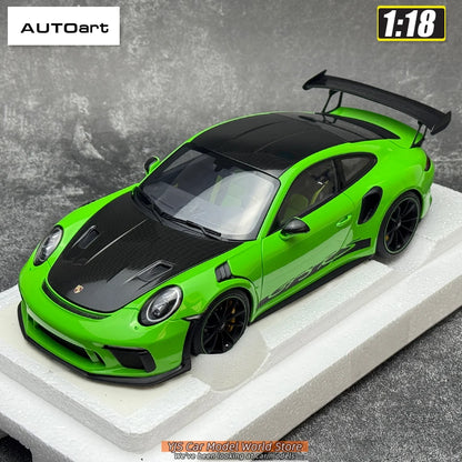 AUTOART 1/18 Scale New Porsche 911 (991.2) GT3 RS Weissach Package Car model Sports car Static collection