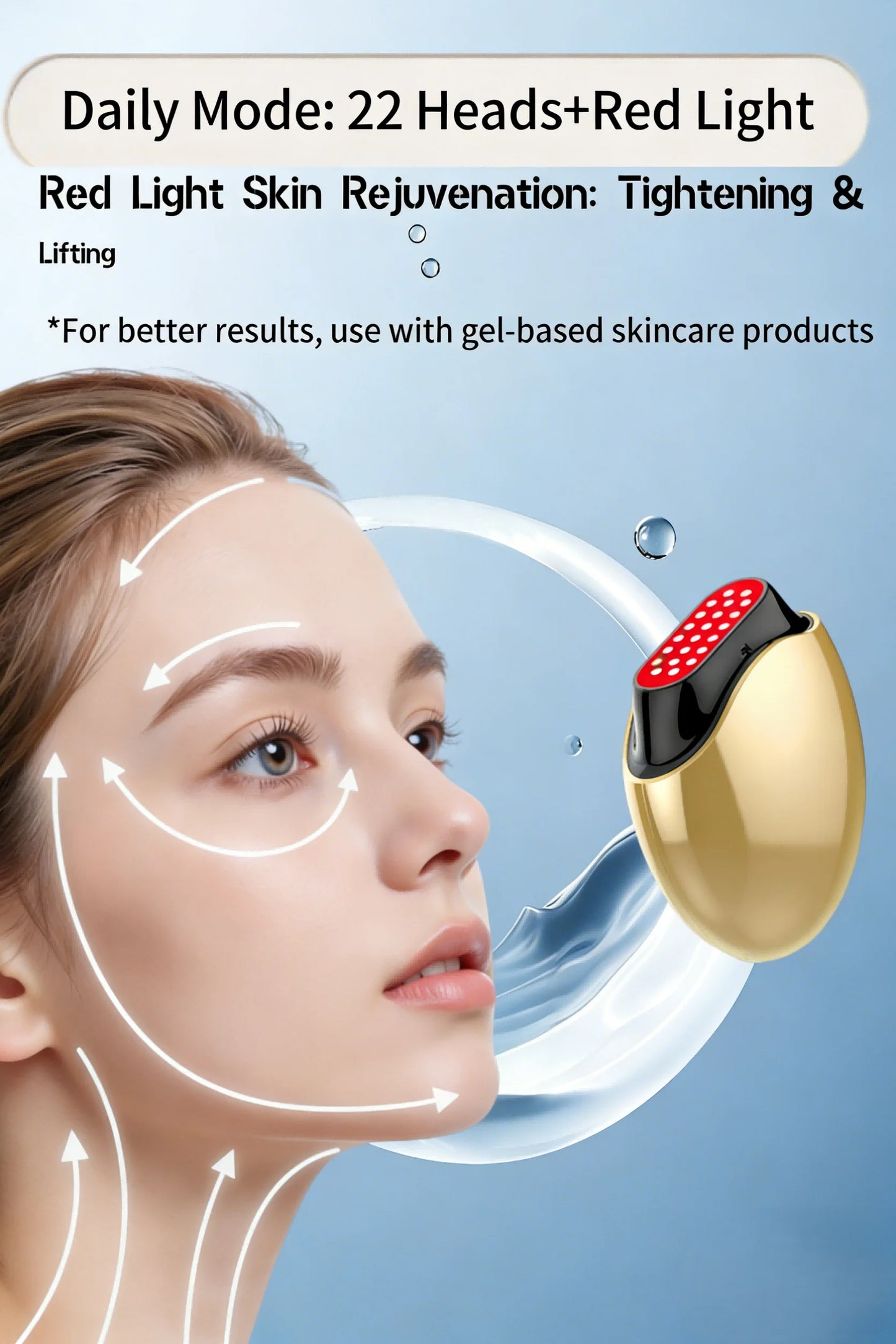 RF Facial Beauty Device EMS Anti-Aging Wrinkle Remover 2 Colors LED Skin Care Mini Radio Frequency Face Massager